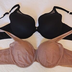38G ThirdLove Black and Tan Bra Bundle